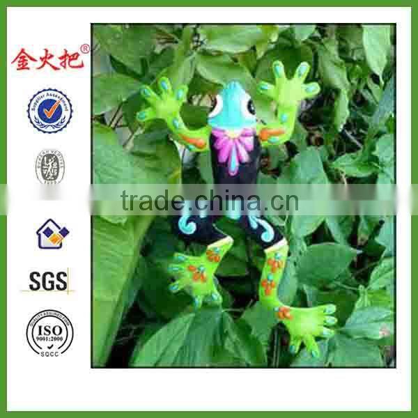 QUANZHOU Crafts Metal plant stake frog design outdoor garden decor for sale
