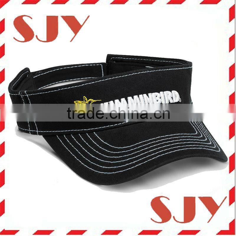 100% cotton fashion elastic back sport fishing sun visor