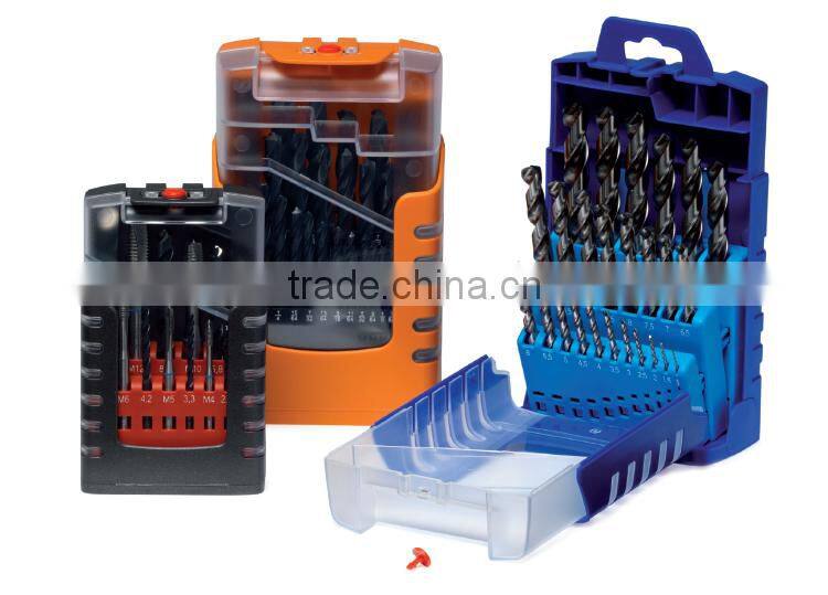 Hss drill bits packaging clear solid plastic box