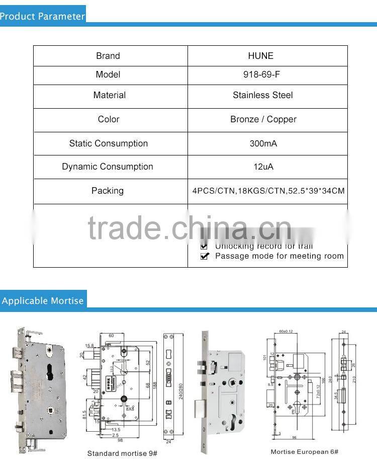 best keyless digital fingerprint door lock with free management software