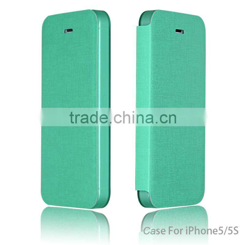 2014 solid color book type smartphone case for iphone 5