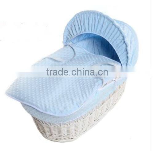 Dimple bassinet wicker baby basket Covers 3 Piece Bedding Set