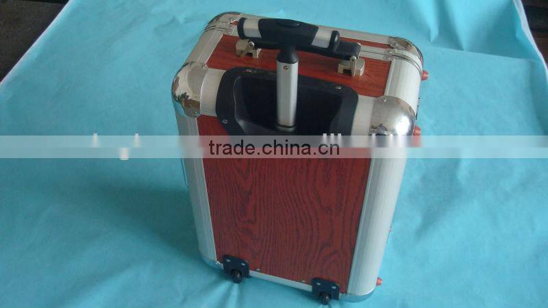 Bag case luggage with Dot jacquard cloth and mesh bag inner,Grainy film beauty case luggage,4 wheel trolley case