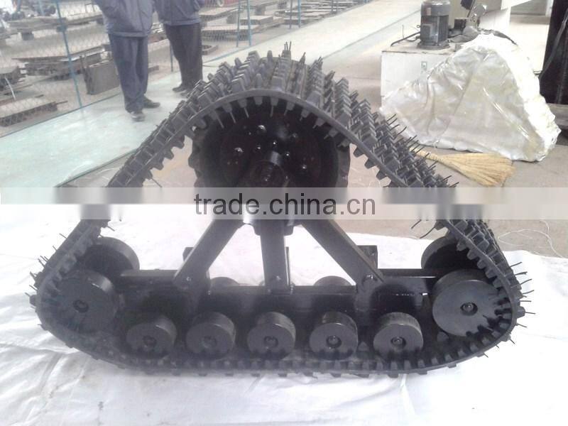 different sizes rubber crawlers for mini Four-wheel drive garden tractors/vegetable seeder/electric vehicle