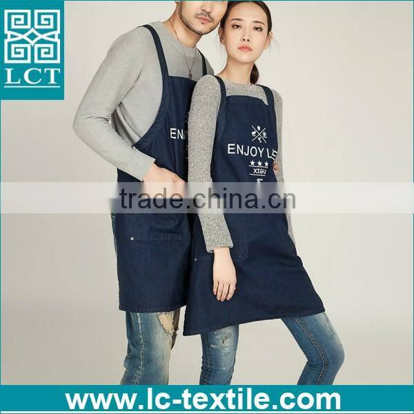 vintage design womens and mens denim apron bib dress