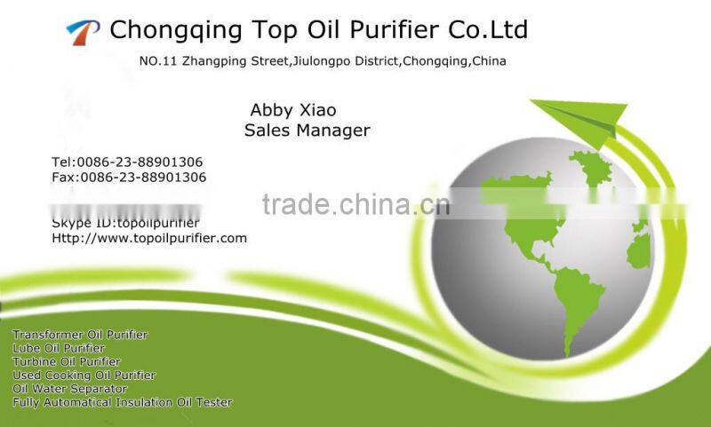 Enclosed type stainless steel Fire Resistant Oil Filtration equipment TYF