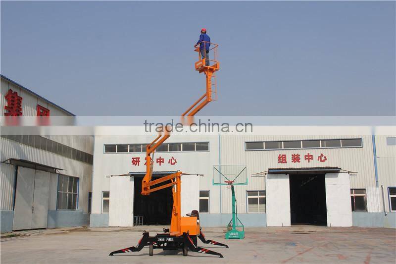 10.5M Diesel Engine &380V Electricity double used multifunctional crank arm type hydraulic movable lifting platform