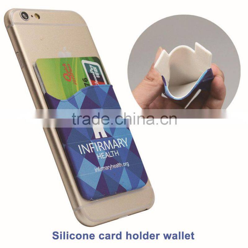 Promotion silicone cell phone stand Wallet,new fashion smart phone holder with logo,foldable credit card phone back stick holder