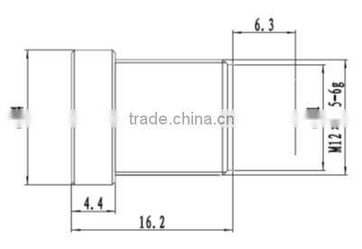 cn Superior hot sale 5MP fixed iris 1/2 inch f2.0 magapixel m12 16mm lens ccd camera