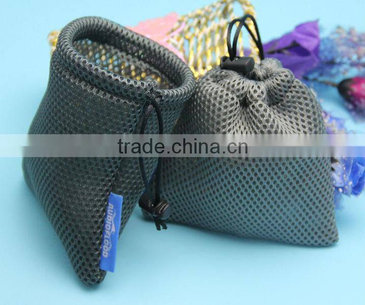 wholesale cheap price customized colorful small drawstring mesh bag travel pouch bag for cup