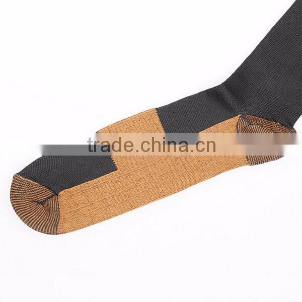 Unisex Copper Infuse Fibers Compression Calf prevent Varicose Vein Socks