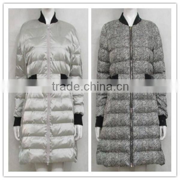 Pretty steps 2015 high end silver elegantly long length ladies winter Long Down & Feather Fill Coat