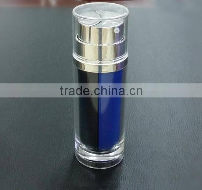 Round shape Dual tube acrylic bottle