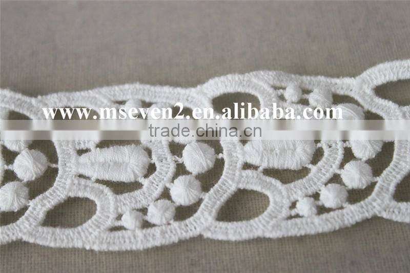 latest fashion design of net embroidery lace trim decorative lace trim lace in 4cm in white for clothing