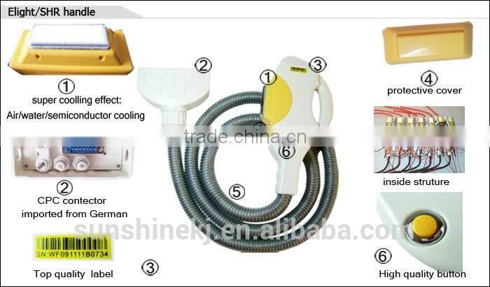 2 in 1 portable two handles CE approved ipl shr germany for hair removal with 2 years warranty