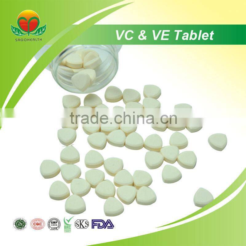 Competitive Price GMP Certificate Vitamin C & Vitamin E Tablet