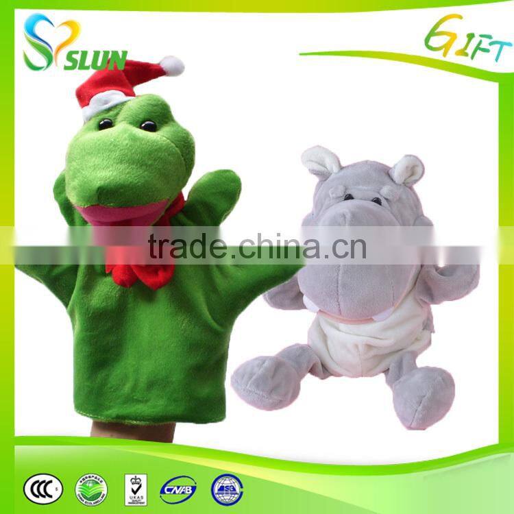 high quality organic stuffed dragon hang puppet for children