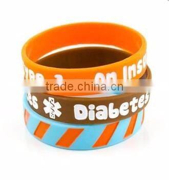 Cheap wholesale colorful rubber band silk screen printing silicone wristband for promotion