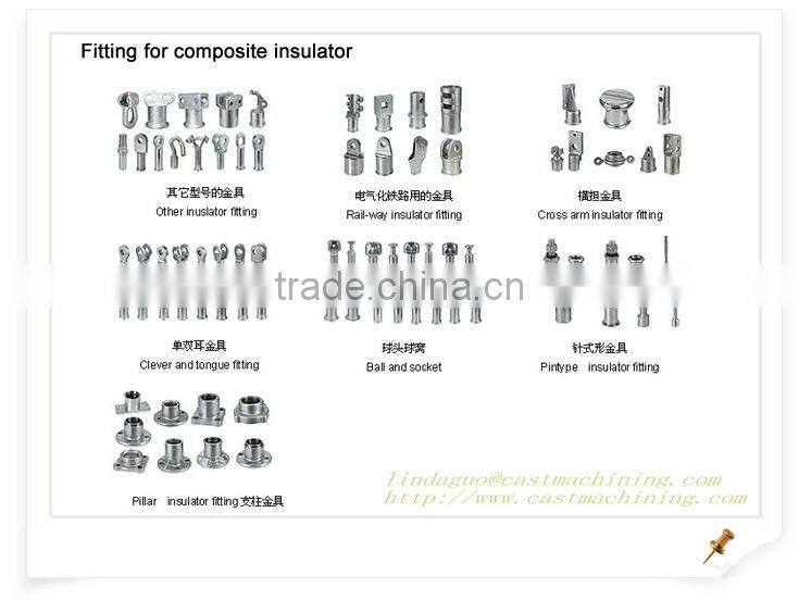 Composited insulator end fitting steel & malleable iron hybrid insulator fitting
