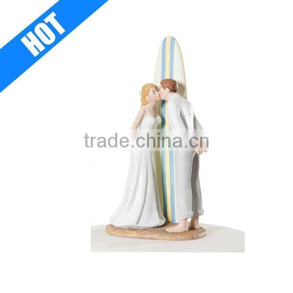 Hot Sale Surfer Beach Wedding Cake Topper Factory Supply