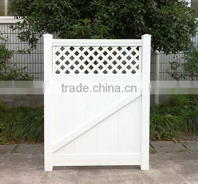 PVC Privacy Fence with Lattice Top