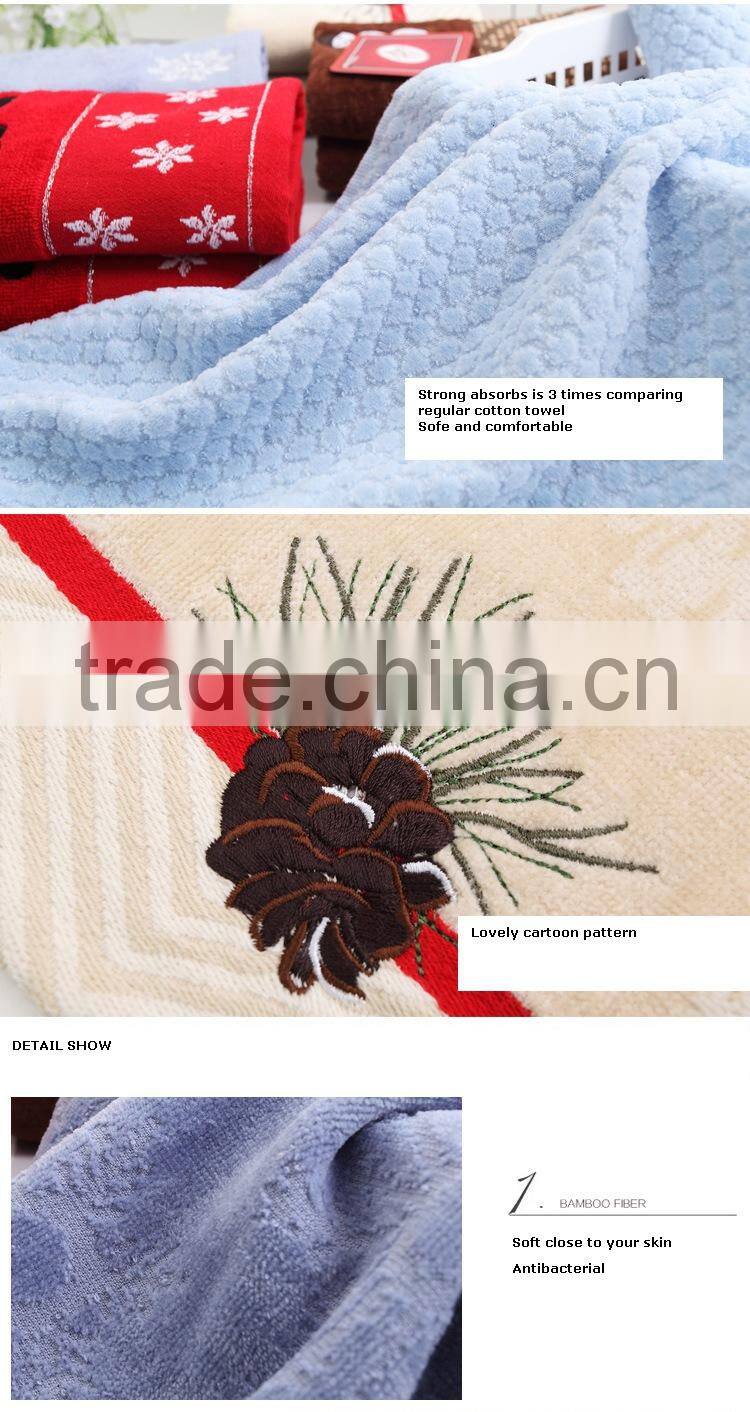 high quality cotton baby face towel with christmas cartoon pattern towels