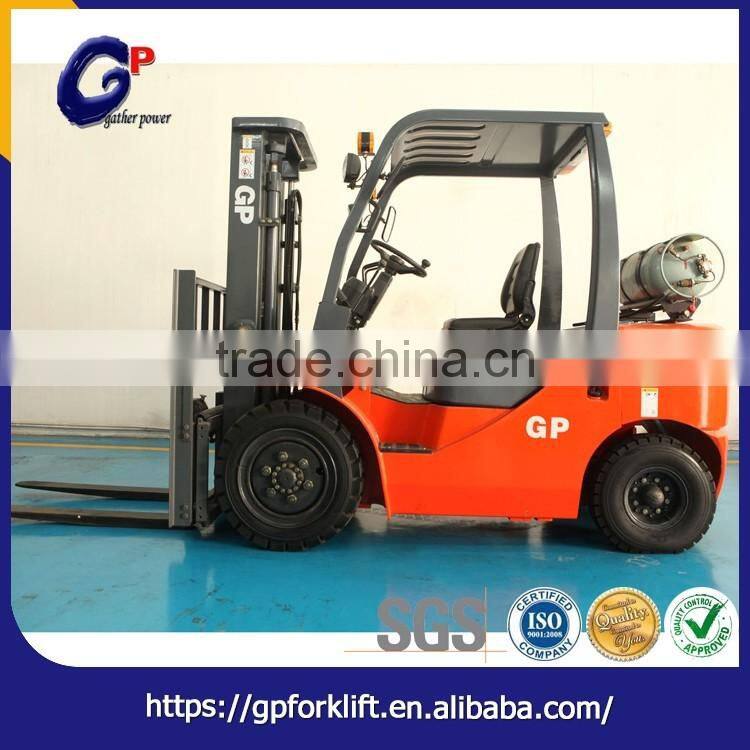High quality 3 ton lift height 4.5m nissan engine gas forklifts for sale