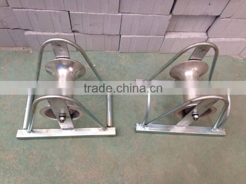 Straight Line Cable Roller Cable Laying Roller With Aluminum Wheel Galvanized
