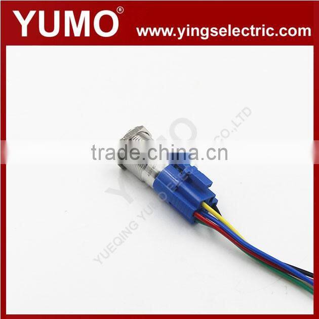 ABS19S-P11-E 19mm ring LED lamp green metal push button