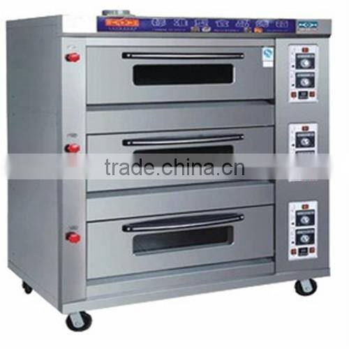 High quality uxury digital panel 3 deck 9 trays electric cake baking oven
