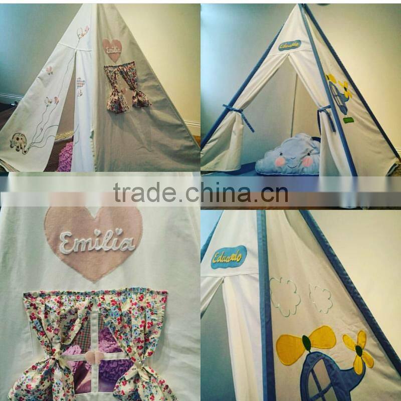 Promotional Customized indoor kids children play room canvas tienda tipi tent wholesale
