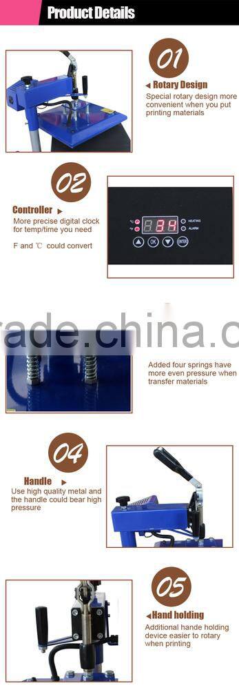 Promotion advanced high pressure tshirt air swinger swing away 40 x 50cm or 40cm x 60cm heat press machine