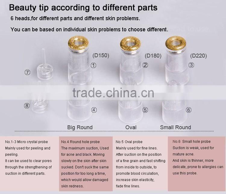 2016 portable diamond dermabrasion with green bag blackheads reomvel