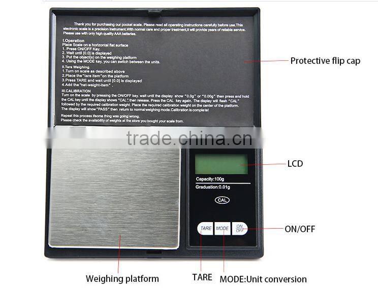 100g 200g 300g 500g x 0.01g cheap digital pocket scale