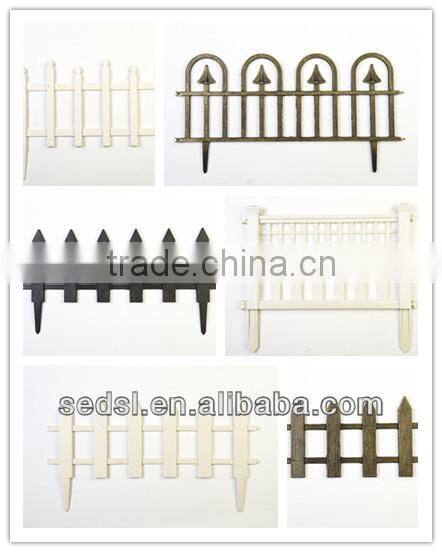 artificial garden fence,plastic small garden fence,removable plastic fence