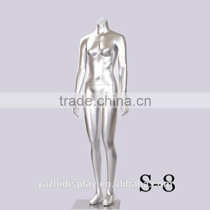 wedding dress silver sexy female mannequin without head for sale