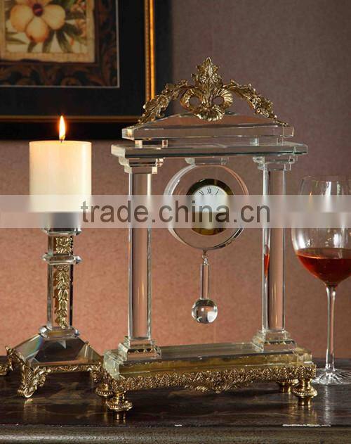 Royal Bronze Crystal Fruit Bowl, Unique Home Decorative Crystal with Brass Fruit Bowl (BF01-0207-1)