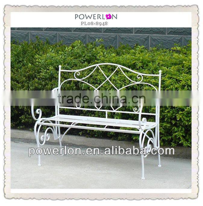 Vintage outdoor wrought iron clean bench PL08-8671