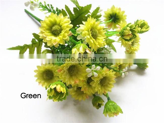 Home decor silk fabric chrysanthemum artificial flower