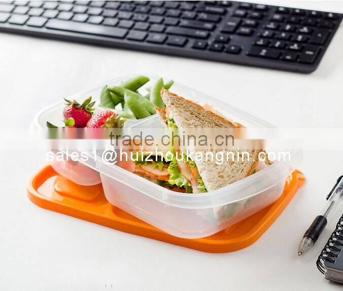 3-compartment Plasic Food Storage Lunch Box Container for Kids,Kids Plastic Lunch Box
