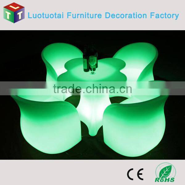 rechargeable 16 color change illuminated led bar chair