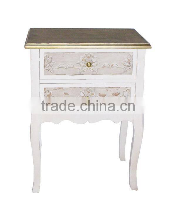 Antique White Finish Wooden Cabinet Retro Wooden Carved Cabinet Cheap Wooden Cabinet Wholesale