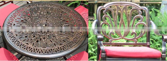 Sigma outdoor furniture cast aluminum garden dining set tables and chairs