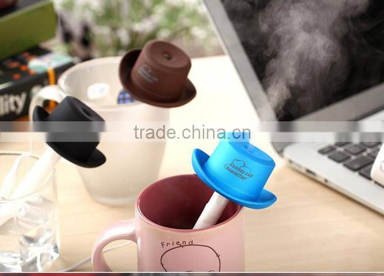 New design desktop Cowboy cap portable USB mini car air humidifier