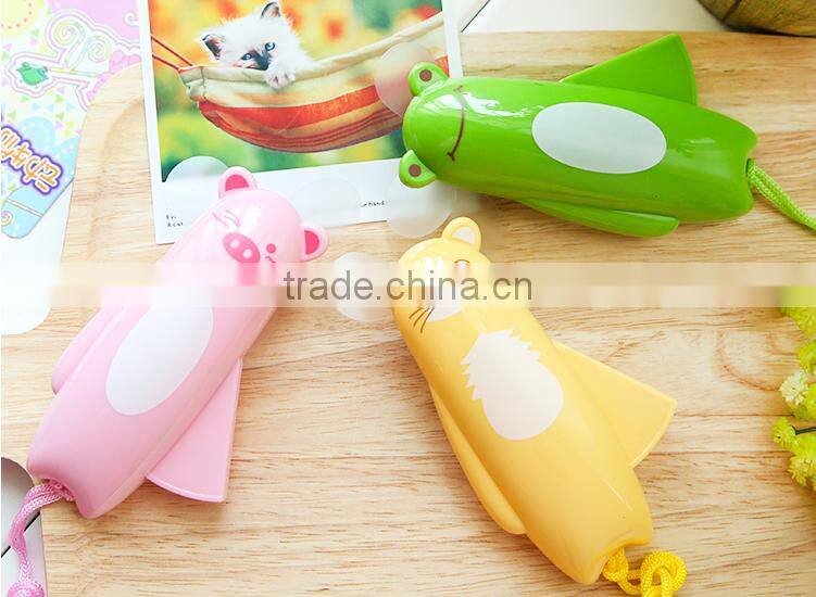 Wholesale Stock Small Order Cartoon Mini Hand Pressure Portable Fan