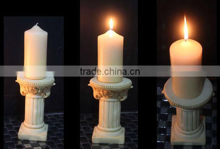 Resin vintage wedding decoration shabby chic pillar candle holders
