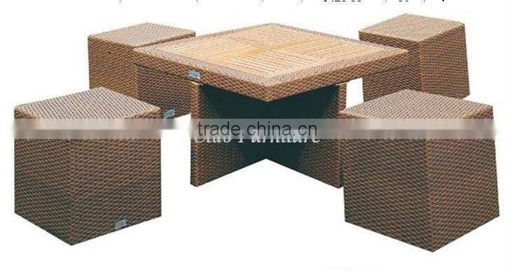 new design modern aluminum & PE rattan basket chair