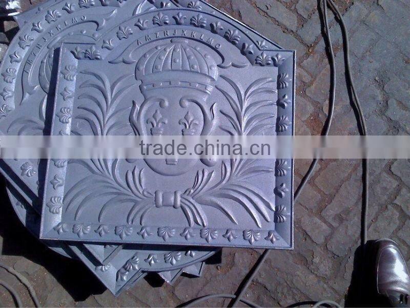 2014 hot sale cast iron fireplace door