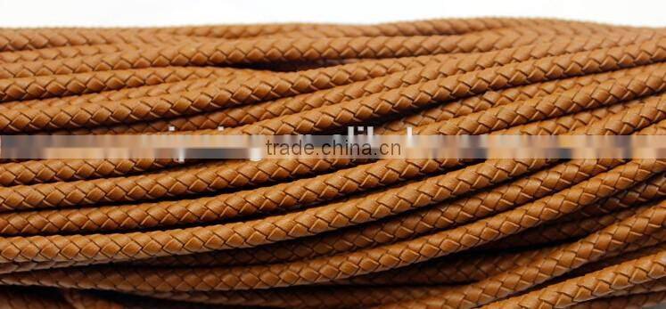 5mm round real braided leather cord various color for option for making jewelry bracelet