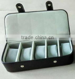 Elegant 5 Piece Leather Watch Box Display Case And Storage Organizer Jewelry Box With Pillow